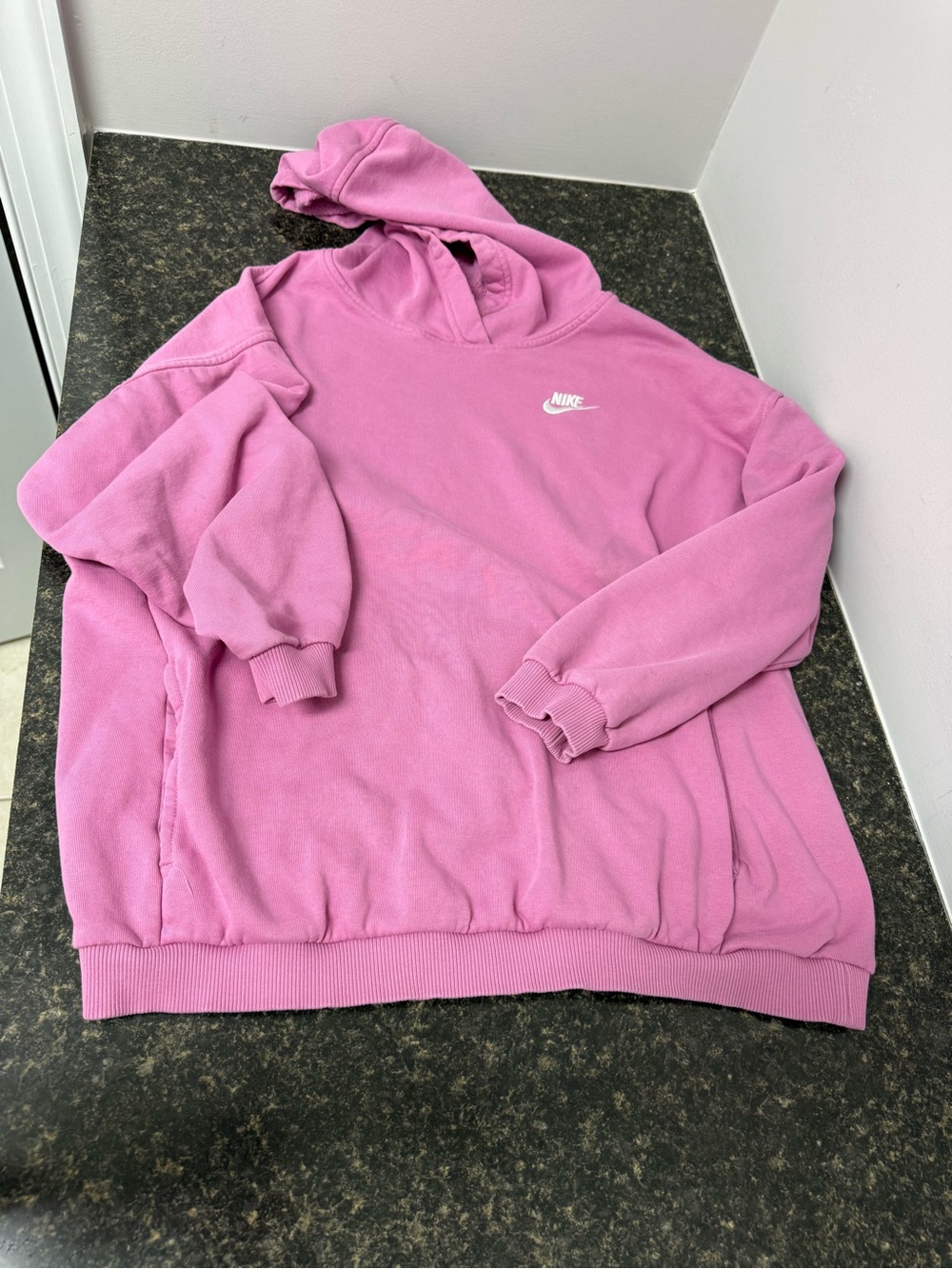 Nike Women's Pink Fleece Hoodie Sweatshirt